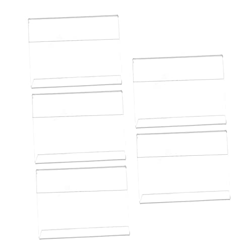 FIXOSHEE 5Stücke Förmige Acryl Preisschilder Klare Etikettenständer für Desktop und Produktanzeigen für Restaurant Büro und Einzelhandel von FIXOSHEE