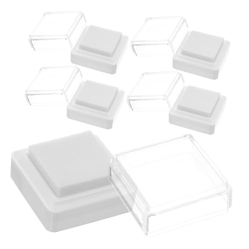FIXOSHEE 5Stücke Leere Stempelkissen für DIY Fingerabdruckkissen Wiederverwendbare Tintenpolster für Basteln für Scrapbooking für Kreative Projekte von FIXOSHEE