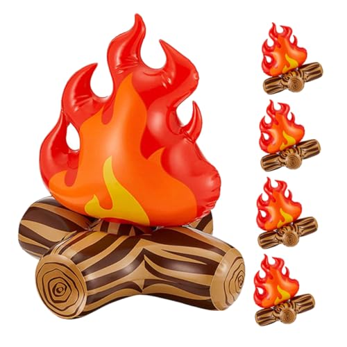 FIXOSHEE 5stücke Künstliches Feuer Aufblasbar Für Camping Dekoration Künstliche Feuerflammen Requisiten Für Innen Und Außenbereich Partyurlaubsdekoration von FIXOSHEE