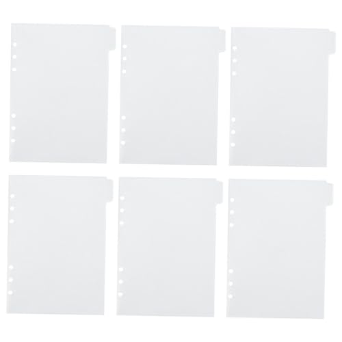 FIXOSHEE 6 Blätter Teiliges Budget Einlegeblätter Transparente Abheftbare PP Dokumententaschen mit Lochung Vielseitige Organizer Taschen für Budgetbücher Belege Karten und Dokumente von FIXOSHEE
