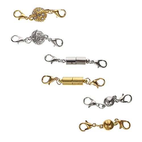 FIXOSHEE 6 Paare Magnetischer Schmuckverschluss Kugelförmiger Magnetverschluss mit Karabinerverschluss Praktische Verbindung für Halsketten und Armbänder Installieren für Diy Schmuck FIXOSHEE 6 Paare Magnetischer Schmuckverschluss Kugelförmiger Magnetverschluss mit Karabinerverschluss Praktische Verbindung für Halsketten und Armbänder Installieren für Diy Schmuck von FIXOSHEE