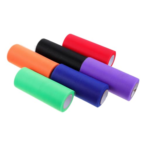 FIXOSHEE 6 Rollen Teiliges Tüllband Yards Mittelsteifer Dekorativer Netzstoff in Farben für DIY Bastelarbeiten Geschenkverpackung Hochzeitsdeko und Partygestaltung FIXOSHEE 6 Rollen Teiliges Tüllband Yards Mittelsteifer Dekorativer Netzstoff in Farben für DIY Bastelarbeiten Geschenkverpackung Hochzeitsdeko und Partygestaltung von FIXOSHEE