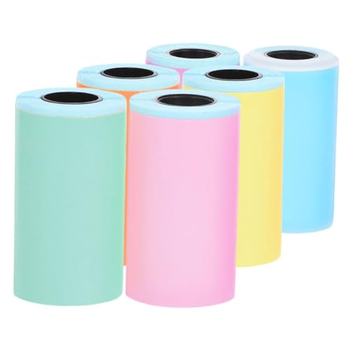 FIXOSHEE 6 Rollen Thermopapier für Mini Thermodrucker Selbstklebende Farbige Aufkleber Farben Inkless Druckpapier Für Fotos Namensetiketten DIY Bastelmaterial FIXOSHEE 6 Rollen Thermopapier für Mini Thermodrucker Selbstklebende Farbige Aufkleber Farben Inkless Druckpapier Für Fotos Namensetiketten DIY Bastelmaterial von FIXOSHEE
