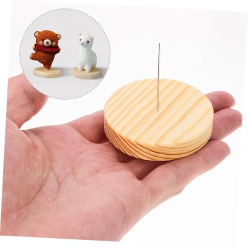 FIXOSHEE 6 Sätze Holzsockel Puppenständer für Häkelpuppen Stabile Displayhalterung DIY Handwerks Doll Display Rack von FIXOSHEE