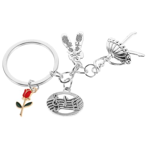 FIXOSHEE 6 Stück Ballerina Schlüsselanhänger mit Rosen und Spitzenschuh Anhänger Stilvolle Langlebige Tanzschuh Bag Charms für Schlüssel Rucksäcke Geschenke zu Tanzfesten FIXOSHEE 6 Stück Ballerina Schlüsselanhänger mit Rosen und Spitzenschuh Anhänger Stilvolle Langlebige Tanzschuh Bag Charms für Schlüssel Rucksäcke Geschenke zu Tanzfesten von FIXOSHEE