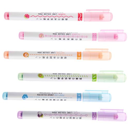 FIXOSHEE 6 Stück Farbige Marker Stifte für Schüler Schnelltrocknende Lineare Textmarker mit Rollerspitze zum Notizen Machen Schreiben und Hervorheben Wichtiger Informationen FIXOSHEE 6 Stück Farbige Marker Stifte für Schüler Schnelltrocknende Lineare Textmarker mit Rollerspitze zum Notizen Machen Schreiben und Hervorheben Wichtiger Informationen von FIXOSHEE