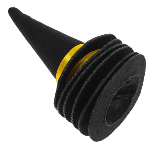 FIXOSHEE 6 Stück Hexenhut -Requisiten Hexenhut basteln modern Hexe haarschmuck Partyhuthandwerk Flasche dekor selber machen Minihüte zum Basteln Mini-Hutflasche Schwarz von FIXOSHEE