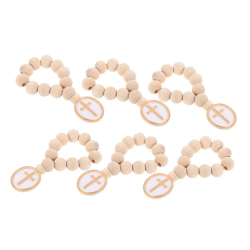 FIXOSHEE 6 Stück Holz Rosenkranzperlen mit Kreuz Anhänger Handpolierte Christliche Perlen Armbänder Spirituelles für Taufe Erstkommunion Shower und Kirchliche Feiern FIXOSHEE 6 Stück Holz Rosenkranzperlen mit Kreuz Anhänger Handpolierte Christliche Perlen Armbänder Spirituelles für Taufe Erstkommunion Shower und Kirchliche Feiern von FIXOSHEE