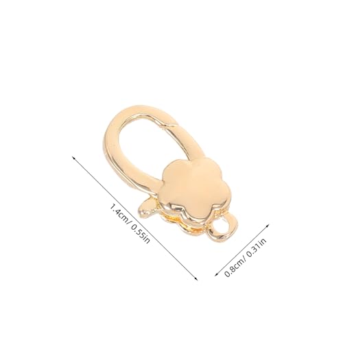 FIXOSHEE 6 Stück Karabiner-Schmuck-Accessoires Halskette Schmuckverbinder Halskette Karabinerverschluss Hummerschere Armbandverschlüsse Anschlüsse Schmuckverbindungsverschluss Kupfer Golden von FIXOSHEE