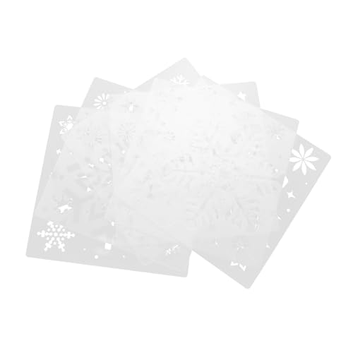 FIXOSHEE 6 Stück Malvorlage Dekoration Herstellung Kind Malerei malen Dekorate Weihnachtsschablone Weihnachts-Schneeflocke-Vorlagen DIY-Vorlagen Schneeflockenformen aus Kunststoff pp Weiß FIXOSHEE 6 Stück Malvorlage Dekoration Herstellung Kind Malerei malen Dekorate Weihnachtsschablone Weihnachts-Schneeflocke-Vorlagen DIY-Vorlagen Schneeflockenformen aus Kunststoff pp Weiß von FIXOSHEE