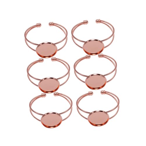 FIXOSHEE 6 Stück Rund Kupfer Y-form Armbandrohlinge DIY Schmuckherstellung Armbänder für Glasanhänger Verstellbar Roségold Langlebig und Rostfrei FIXOSHEE 6 Stück Rund Kupfer Y-form Armbandrohlinge DIY Schmuckherstellung Armbänder für Glasanhänger Verstellbar Roségold Langlebig und Rostfrei von FIXOSHEE
