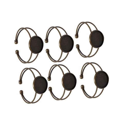 FIXOSHEE 6 Stück Runde Armband Lünette Y-form Antik Bronze Kupfer DIY Schmuck Rohlinge Einstellbar für Anhänger Basteln und Schmuckherstellung FIXOSHEE 6 Stück Runde Armband Lünette Y-form Antik Bronze Kupfer DIY Schmuck Rohlinge Einstellbar für Anhänger Basteln und Schmuckherstellung von FIXOSHEE