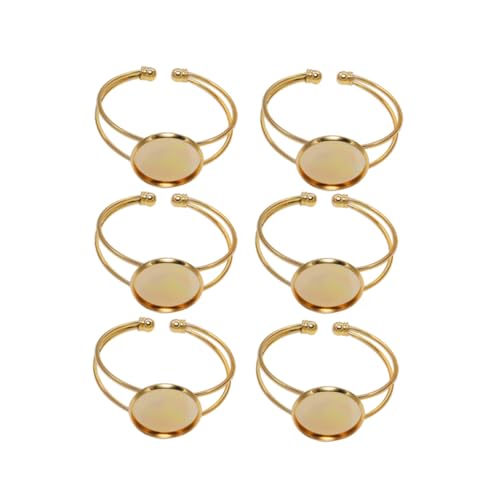 FIXOSHEE 6 Stück Runde Kupfer Y-form Armband Rohlinge Verstellbar DIY Schmuckherstellung Langlebig Robust für Individuelle Armbänder von FIXOSHEE