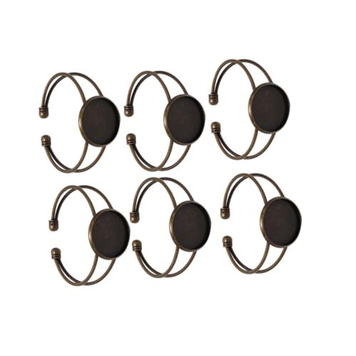 FIXOSHEE 6 Stück Runde Y-form Armreif-basen aus Kupfer in Antikem Bronze-look Verstellbar für DIY Schmuckherstellung Langlebige Metallarmband-grundlage für Cabochons und Glasanhänger FIXOSHEE 6 Stück Runde Y-form Armreif-basen aus Kupfer in Antikem Bronze-look Verstellbar für DIY Schmuckherstellung Langlebige Metallarmband-grundlage für Cabochons und Glasanhänger von FIXOSHEE
