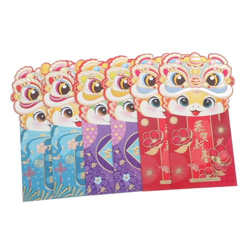 FIXOSHEE 6 Stück Teiliges Chinesische Rote Umschläge mit Niedlichen Cartoon Schlangenmotiven Lebendige Farben Vielseitig für Neujahr Hochzeiten Geburtstage Traditionelle Hong Bao FIXOSHEE 6 Stück Teiliges Chinesische Rote Umschläge mit Niedlichen Cartoon Schlangenmotiven Lebendige Farben Vielseitig für Neujahr Hochzeiten Geburtstage Traditionelle Hong Bao von FIXOSHEE