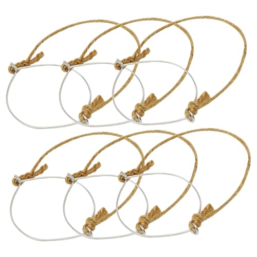 FIXOSHEE 6 Stück Teiliges Einmachglas Drahtgriffe aus Edelstahl mit Juteseil Langlebige Tragehenkel für Einmachgläser Einfache Montage für DIY Solar Laternen und Rustikale Dekorationen FIXOSHEE 6 Stück Teiliges Einmachglas Drahtgriffe aus Edelstahl mit Juteseil Langlebige Tragehenkel für Einmachgläser Einfache Montage für DIY Solar Laternen und Rustikale Dekorationen von FIXOSHEE