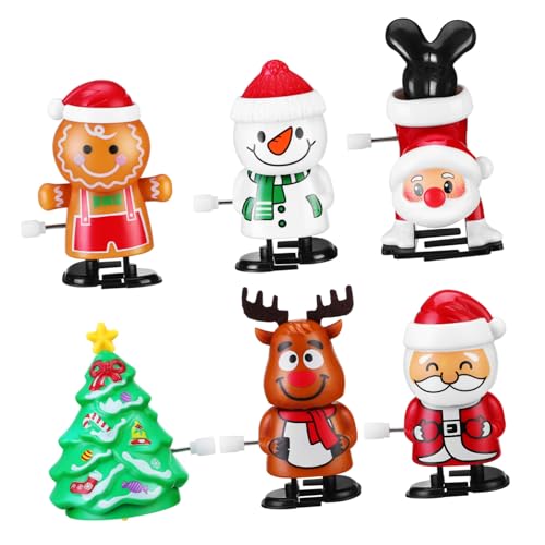 FIXOSHEE 6 Stück Teiliges Halloween Wind Up mit Santa Weihnachtsbaum Schneemann Rentier und Lebkuchenmann Lustige Mitgebsel für Halloween Klassenfeiern und Partyspaß FIXOSHEE 6 Stück Teiliges Halloween Wind Up mit Santa Weihnachtsbaum Schneemann Rentier und Lebkuchenmann Lustige Mitgebsel für Halloween Klassenfeiern und Partyspaß von FIXOSHEE
