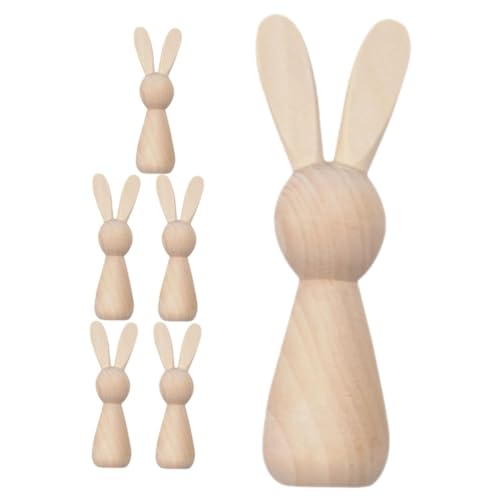 FIXOSHEE 6 Stück Teiliges Holzhasen bastelset Unbemalt Robuste DIY Holzkaninchen Figuren für Ostern Vielseitige Tisch Gartendekoration Originelles Handwerk für Erwachsene FIXOSHEE 6 Stück Teiliges Holzhasen bastelset Unbemalt Robuste DIY Holzkaninchen Figuren für Ostern Vielseitige Tisch Gartendekoration Originelles Handwerk für Erwachsene von FIXOSHEE