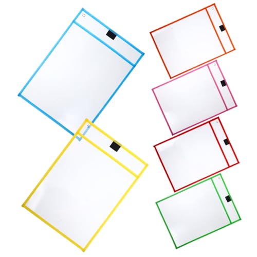 FIXOSHEE 6 Stück Teiliges Klare Säurefreie Dokumentenschutzhüllen Wiederbeschreibbare Trockene Schreibmappe Transparente Papierhüllen für Leichte Unterlagen für Büro Schule Zufällige Farbe FIXOSHEE 6 Stück Teiliges Klare Säurefreie Dokumentenschutzhüllen Wiederbeschreibbare Trockene Schreibmappe Transparente Papierhüllen für Leichte Unterlagen für Büro Schule Zufällige Farbe von FIXOSHEE