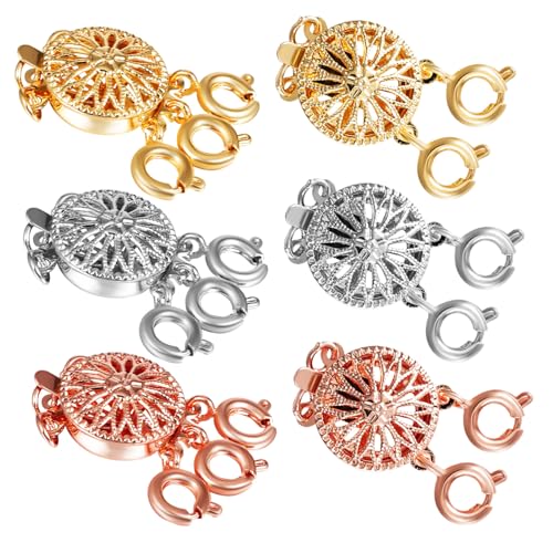 FIXOSHEE 6 Stück Teiliges Metall Schmuckverbinder mit Sonnenblumen Design Mehrreihige Halsketten Trenner in Weiß Gold und Roségold Langlebige Schmuckverschlüsse für DIY Schmuckherstellung FIXOSHEE 6 Stück Teiliges Metall Schmuckverbinder mit Sonnenblumen Design Mehrreihige Halsketten Trenner in Weiß Gold und Roségold Langlebige Schmuckverschlüsse für DIY Schmuckherstellung von FIXOSHEE