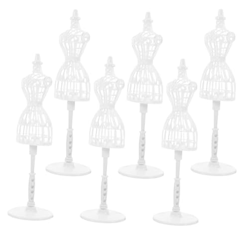 FIXOSHEE 6 Stück Teiliges Mini Art Mannequin Hohles Design Kreativer Puppenständer Modischer Mini kleiderständer Vielseitig für Puppenhaus Dekoration von FIXOSHEE