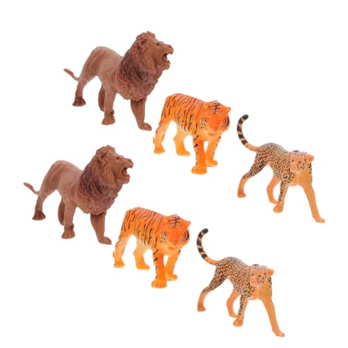 FIXOSHEE 6 Stück Teiliges Realistisches Tiermodell als Tortendeko für Kindergeburtstag Dschungel Thema mit Langlebigen Wildtieren für Kuchen und Raumdekoration von FIXOSHEE