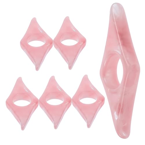 FIXOSHEE 6 Stück Teiliges Resin Daumenring Lesezeichen Praktischer Buchseitenhalter zum Festen Halten der Blätter Tragbarer Buchhalter für Bequemes Lesen Rosa Multifunktional und Handlich FIXOSHEE 6 Stück Teiliges Resin Daumenring Lesezeichen Praktischer Buchseitenhalter zum Festen Halten der Blätter Tragbarer Buchhalter für Bequemes Lesen Rosa Multifunktional und Handlich von FIXOSHEE