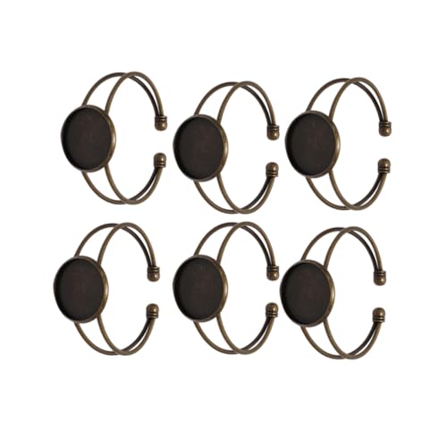 FIXOSHEE 6 Stück Teiliges Verstellbare Y-förmige Kupfer-armband-grundlagen Rundplatte in Antik-bronze für DIY Schmuckherstellung mit Glasketten und Ovale Anhänger FIXOSHEE 6 Stück Teiliges Verstellbare Y-förmige Kupfer-armband-grundlagen Rundplatte in Antik-bronze für DIY Schmuckherstellung mit Glasketten und Ovale Anhänger von FIXOSHEE