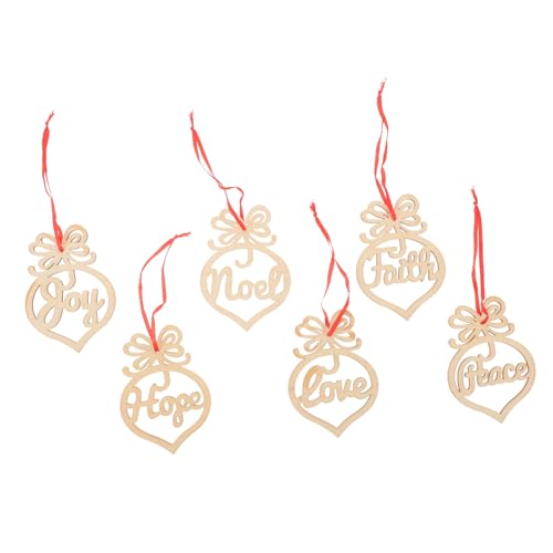 FIXOSHEE 6 Stück Teiliges Xmas Wood Cutouts aus Naturbelassenem Holz mit Englischen Buchstaben Vielseitige DIY Holzherzen für Weihnachtsdekoration Geschenkverzierung und Kreative FIXOSHEE 6 Stück Teiliges Xmas Wood Cutouts aus Naturbelassenem Holz mit Englischen Buchstaben Vielseitige DIY Holzherzen für Weihnachtsdekoration Geschenkverzierung und Kreative von FIXOSHEE
