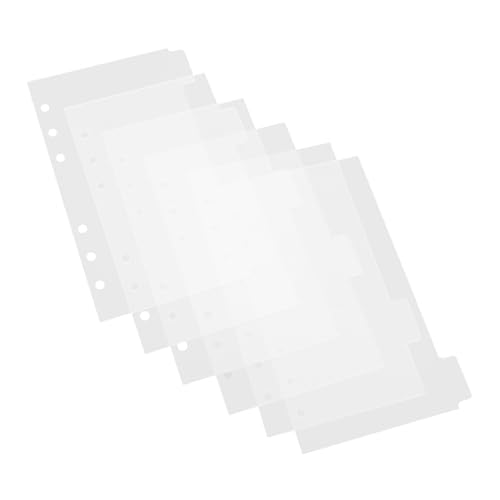 FIXOSHEE 6 Stück Transparente Acryl Notizbuchbinder Ringordner mit Abnehmbaren Einlagen Diy Planerhülle für Notizen und Journale Vielseitige Budget Binder für Optimale Organisation von FIXOSHEE