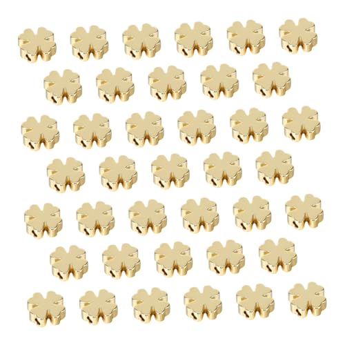 FIXOSHEE 60 Stück Glatte Spacer Perlen Gold Farbe DIY Schmuck Zubehör für Halsketten Armbänder Bastelperlen Dekorationen für Damen FIXOSHEE 60 Stück Glatte Spacer Perlen Gold Farbe DIY Schmuck Zubehör für Halsketten Armbänder Bastelperlen Dekorationen für Damen von FIXOSHEE