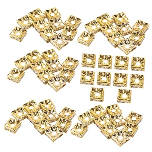 FIXOSHEE 60 Stück Goldene Würfel Spacer Perlen mit Hochglänzenden Zirkonia für Schmuckherstellung DIY Bastelzubehör Armbänder Halsketten Ohrringe und Schlüsselanhänger FIXOSHEE 60 Stück Goldene Würfel Spacer Perlen mit Hochglänzenden Zirkonia für Schmuckherstellung DIY Bastelzubehör Armbänder Halsketten Ohrringe und Schlüsselanhänger von FIXOSHEE