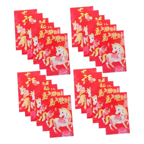 FIXOSHEE 60 Stück Jahr Des Pferdes Rote Umschläge mit Festlichem Cartoon Design Große Kapazität Traditionelle Chinesische Geldumschläge für Frühlingsfest Familienfeiern FIXOSHEE 60 Stück Jahr Des Pferdes Rote Umschläge mit Festlichem Cartoon Design Große Kapazität Traditionelle Chinesische Geldumschläge für Frühlingsfest Familienfeiern von FIXOSHEE