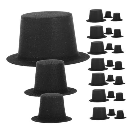 FIXOSHEE 60 Stück Mini Hüte Schöne Miniatur Hüte Schneemann Weihnachtsdekorationen Mini Weihnachtshüte Partyhut Bezaubernde Puppenhüte Zarte Puppenhüte Weihnachtsfeier von FIXOSHEE