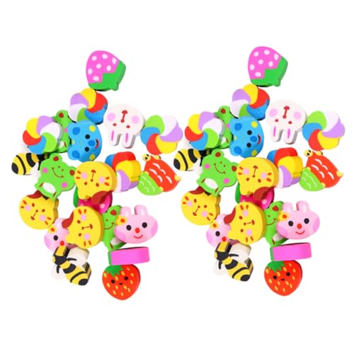 FIXOSHEE 60 Stück Mini Radiergummis für Teiliges aus Cartoon Motiven Praktische und Sichere Radierer für Schule und Büro als Belohnung oder Mitgebsel von FIXOSHEE