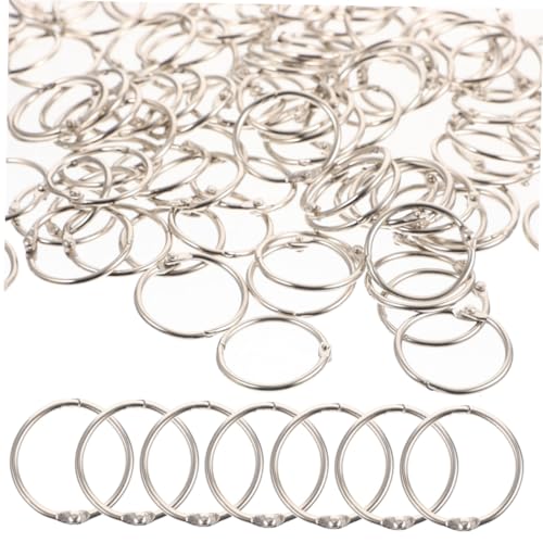 FIXOSHEE 60 Stück Teiliges Metallringe Buchbinderinge Langlebige Wiederverwendbare Binder Ringe für Scrapbooking Lose für Schüler und Lehrer von FIXOSHEE