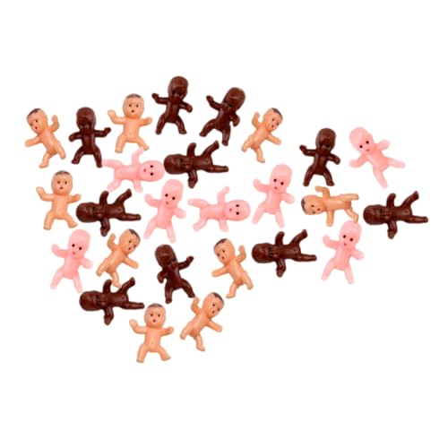 FIXOSHEE 60 Stück Teiliges Mini Deko Robustem Kunststoff Lebensechte Mini Babypuppen für Kinderparty Deko Shower Foto Requisiten Wiederverwendbar und Farbecht Vielfältige Hauttöne von FIXOSHEE