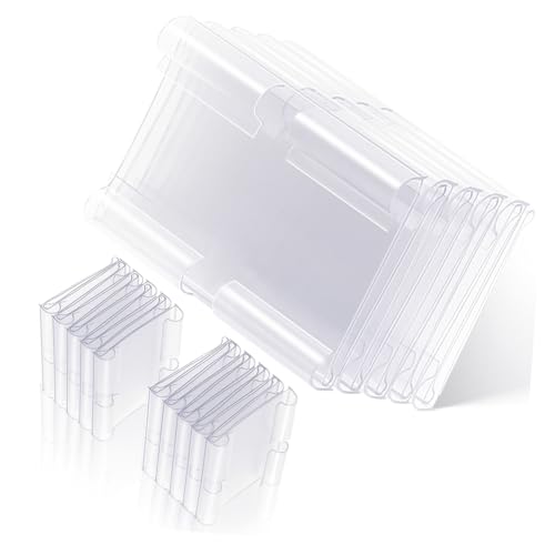 FIXOSHEE 60 Stück Teiliges PVC Preisschildhalter Stabiler Transparenter Preisschildständer mit Doppeltem Haken Praktisch Leicht Wiederverwendbar für Shops und Verkaufsregale Langlebig und von FIXOSHEE