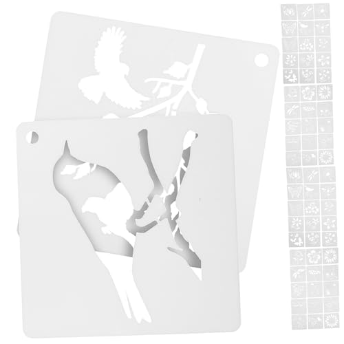 FIXOSHEE 60 Stück Teiliges Schablonen Wandbemalung und DIY kunst Flexible Wiederverwendbare Malvorlagen mit Blumen Schmetterlingsmotiven Sicher Langlebig und Vielseitig für Heimdekoration von FIXOSHEE