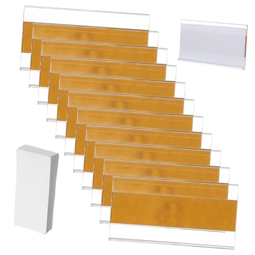 FIXOSHEE 60 Stück Transparentes Teiliges Etikettenhalter mit Weißen Papieranhängern Selbstklebend für Drahtregale Vielseitig für Büro Supermarkt Haushalt und Lagerorganisation FIXOSHEE 60 Stück Transparentes Teiliges Etikettenhalter mit Weißen Papieranhängern Selbstklebend für Drahtregale Vielseitig für Büro Supermarkt Haushalt und Lagerorganisation von FIXOSHEE