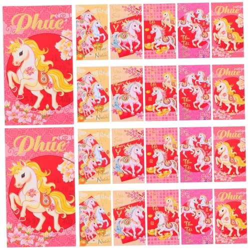 FIXOSHEE 60 Stück Vietnamesische Rote Umschläge Jahr Des Pferdes Lunar Year Umschläge aus Papier Traditionelle Hong Bao Geldbeutel für Neujahrsfeiern FIXOSHEE 60 Stück Vietnamesische Rote Umschläge Jahr Des Pferdes Lunar Year Umschläge aus Papier Traditionelle Hong Bao Geldbeutel für Neujahrsfeiern von FIXOSHEE