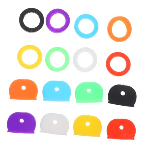 FIXOSHEE 64 Stück Teiliges Silikon Schlüsselabdeckungs Elastische Schlüsselkappen Farbige Runde und Flache Schlüsselhüllen Langlebig Flexibel zum Einfachen Organisieren und Schutz von FIXOSHEE 64 Stück Teiliges Silikon Schlüsselabdeckungs Elastische Schlüsselkappen Farbige Runde und Flache Schlüsselhüllen Langlebig Flexibel zum Einfachen Organisieren und Schutz von von FIXOSHEE