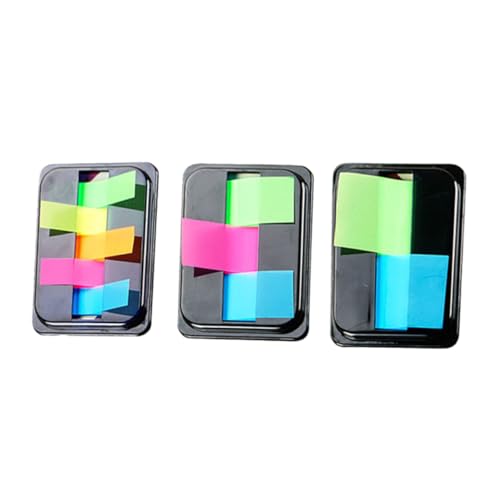 FIXOSHEE 6Boxen Neonfarbene Pet Haftnotizen mit Abziehbaren Tabs Selbstklebende Seitenmarker für Bücher Dokumente Registerkarten Beschriftbar Vielseitig Einsetzbar im Büro und Studium von FIXOSHEE