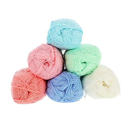 FIXOSHEE 6Rollen Baumwollhäkeln Garn DIY Baumwollgarn für Häkeln und Stricken Mitteldicke Schnur Verschiedenen Farben für Haushaltsprojekte und Bastelarbeiten FIXOSHEE 6Rollen Baumwollhäkeln Garn DIY Baumwollgarn für Häkeln und Stricken Mitteldicke Schnur Verschiedenen Farben für Haushaltsprojekte und Bastelarbeiten von FIXOSHEE