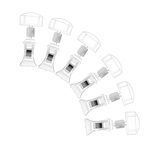 FIXOSHEE 6Stücke Acryl Preisschildhalter Tischständer für Werbung Einfaches Display für Geschäfte Restaurants und Supermärkte Langlebig und Leicht für Flyer von FIXOSHEE