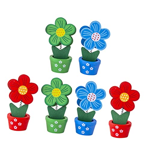 FIXOSHEE 6Stücke Teiliges Blumen Notizklammern Multifunktionale Memo Halter für Fotos und Notizen Stabiler Tischaufsteller mit Kreativen Designs Desktop Dekoration Zufällige von FIXOSHEE