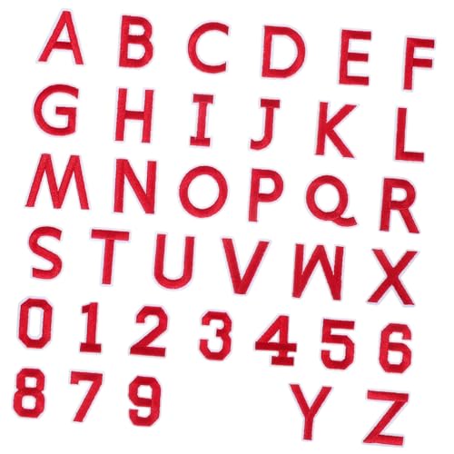 FIXOSHEE 72 Stk. Teiliges Rote Bügelaufnäher mit Bestickten Buchstaben und Zahlen Einfache Anwendung zum Aufbügeln oder Annähen Langlebige Polyester Patches für Kleidung Rucksäcke Schuhe FIXOSHEE 72 Stk. Teiliges Rote Bügelaufnäher mit Bestickten Buchstaben und Zahlen Einfache Anwendung zum Aufbügeln oder Annähen Langlebige Polyester Patches für Kleidung Rucksäcke Schuhe von FIXOSHEE