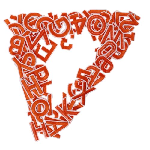 FIXOSHEE 72 Stück Teiliges Bügelbild Bestickten Zahlen und Bunten Buchstaben Flexible Kombinationen für Jacken Jeans und Hüte Farbenfrohe Applikationen für Individuelle DIY von FIXOSHEE