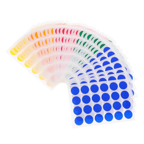FIXOSHEE 720 Stück Selbstklebende Bunte Rundetiketten Farbcodierte Klebepunkte für Scrapbooking Papierhandwerk Notizbücher Ordner Vielseitige Papieraufkleber Farben FIXOSHEE 720 Stück Selbstklebende Bunte Rundetiketten Farbcodierte Klebepunkte für Scrapbooking Papierhandwerk Notizbücher Ordner Vielseitige Papieraufkleber Farben von FIXOSHEE