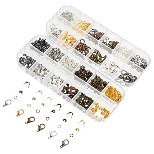 FIXOSHEE 782Stücke Teiliges Schmuckzubehör mit Hummerverschlüssen und Sprungringen für DIY Armbänder und Ohrringe Multifunktionale Bastelmaterialien Farben von FIXOSHEE